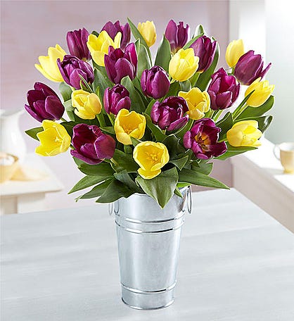 Spring Passion Tulip Bouquet + Free Wind Spinner